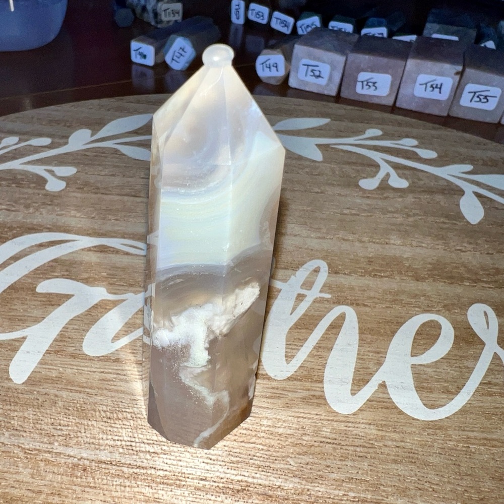 Flower Agate Crystal Tower (T48)